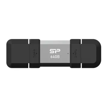 SILICON POWER USB-C FLASH DRIVE 64GB 200MB/s USB 3.2+OTG C51 SP064GBUC3C51V1S