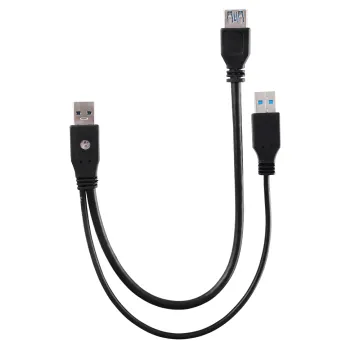 VOLTE-TEL ΚΑΛΩΔΙΟ Η/Υ USB-A 3.0 A ΘΗΛΥΚΟ ΣΕ 2x USB-A 3.0 A ΑΡΣΕΝΙΚΟ 5 GBIT/S 0.3m ΜΑΥΡΟ