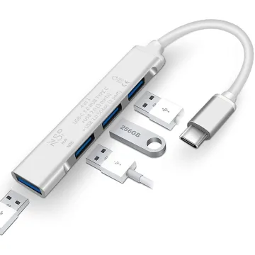 NSP N36 4 IN 1 USB-C 3.0 HUB TYPE C +OTG +USB 2.0 (3 ports) + USB 3.0 5Gbps (1 port) ALUMINIUM