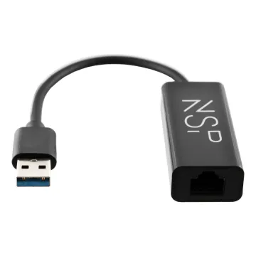 NSP N07 ADAPTER USB-A 3.0 TO RJ45 GIGABIT ETHERNET ADAPTOR 1000Mbps BLACK