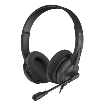 A4 TECH STEREO USB ΕΝΣΥΡΜΑΤΑ ΑΚΟΥΣΤΙΚΑ ΜΕ ΜΙΚΡΟΦΩΝΟ HU-10 WIRED HEADPHONES BLACK GR