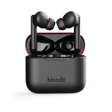 BLOODY BLUETOOTH STEREO M90 TWS GAMING HEADSET V5.1 ANC/ENC IPX4 ΑΔΙΑΒΡΟΧΑ ΜΕ ΘΗΚΗ AΣΥΡΜΑΤΗΣ ΦΟΡΤΙΣΗΣ - ΜΕΤΑΦΟΡΑΣ BLACK GR