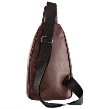NSP N121 FORCE ΤΣΑΝΤΑΚΙ CROSSBODY 8.5L ΔΕΡΜΑΤΙΝΟ BROWN