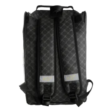 NSP N106 BULLET ΤΣΑΝΤΑ ΠΛΑΤΗΣ/BACKPACK ΜΕ ΘΗΚΗ LAPTOP 16in/34,5L ΔΕΡΜΑΤΙΝΗ BLACK