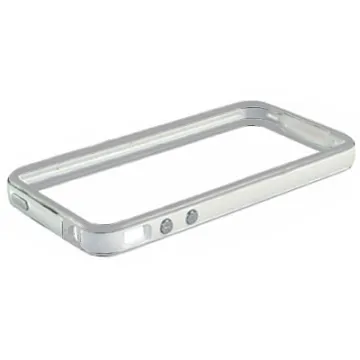VOLTE-TEL ΘΗΚΗ IPHONE 4G/4S BUMPER METAL BUTTON WHITE-GREY
