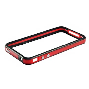 VOLTE-TEL ΘΗΚΗ IPHONE 4G/4S BUMPER METAL BUTTON RED-BLACK