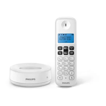 ΑΣΥΡΜΑΤΟ ΤΗΛΕΦΩΝΟ PHILIPS D1611W/GRS ME ΑΝΟΙΧΤΗ ΑΚΡΟΑΣΗ ΑΣΠΡΟ GR