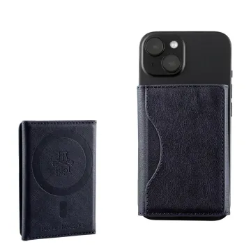 IDOL 1991 LEATHER POCKET MAGSAFE ANTI-RF CARD WALLET BLUE