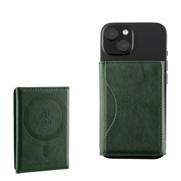IDOL 1991 LEATHER POCKET MAGSAFE ANTI-RF CARD WALLET GREEN