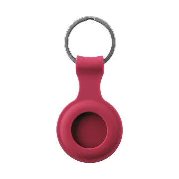 VOLTE-TEL ΜΠΡΕΛΟΚ ΣΙΛΙΚΟΝΗΣ VELVET ΓΙΑ AIRTAG - AIRTAG SECOND GEN BURGUNDY RED