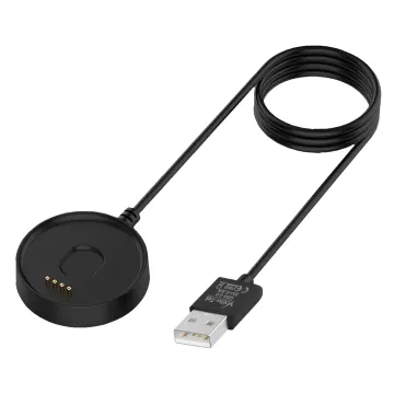 VOLTE-TEL ΕΝΣΥΡΜΑΤΟ ΚΑΛΩΔΙΟ ΦΟΡΤΙΣΗΣ USB-A ΓΙΑ TICWATCH C2 VT858 1m BLACK