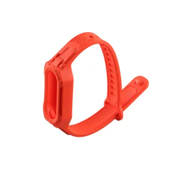 VOLTE-TEL VT153 ΛΟΥΡΑΚΙ ΡΟΛΟΓΙΟΥ ΣΙΛΙΚΟΝΗΣ CONJOINED XIAOMI SMART BAND 5/BAND 6/BAND 7/ BAND 8/ BAND 9/BAND 10 ORANGE