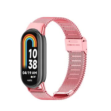 VOLTE-TEL VT155 ΛΟΥΡΑΚΙ ΡΟΛΟΓΙΟΥ ΜΕΤΑΛΛΙΚΟ XIAOMI SMART BAND 8/SMART BAND 9/SMART BAND 10 MILAN PINK