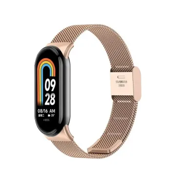 VOLTE-TEL VT155 ΛΟΥΡΑΚΙ ΡΟΛΟΓΙΟΥ ΜΕΤΑΛΛΙΚΟ XIAOMI SMART BAND 8/SMART BAND 9/SMART BAND 10 MILAN ROSE GOLD