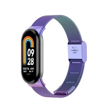 VOLTE-TEL VT155 ΛΟΥΡΑΚΙ ΡΟΛΟΓΙΟΥ ΜΕΤΑΛΛΙΚΟ XIAOMI SMART BAND 8/SMART BAND 9/SMART BAND 10 MILAN COLORFUL PURPLE