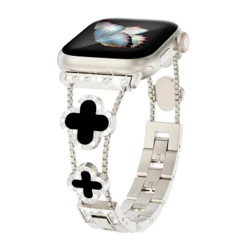 VOLTE-TEL ΛΟΥΡΑΚΙ ΡΟΛΟΓΙΟΥ ΓΥΝΑΙΚΕΙΟ ΜΕΤΑΛΛΙΚΟ APPLE WATCH 38/40/41/42MM ΤΥΠΟΥ VAN CLEEF BLACK CROSS 12.7cm TITANIUM GREY