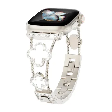 VOLTE-TEL ΛΟΥΡΑΚΙ ΡΟΛΟΓΙΟΥ ΓΥΝΑΙΚΕΙΟ ΜΕΤΑΛΛΙΚΟ APPLE WATCH 38/40/41/42MM ΤΥΠΟΥ VAN CLEEF WHITE CROSS 12.7cm TITANIUM GREY