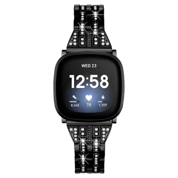VOLTE-TEL ΛΟΥΡΑΚΙ ΡΟΛΟΓΙΟΥ ΜΕΤΑΛΛΙΚΟ UNIVERSAL 22mm/APPLE WATCH 38/40/41mm ΜΕ STRASS BLACK