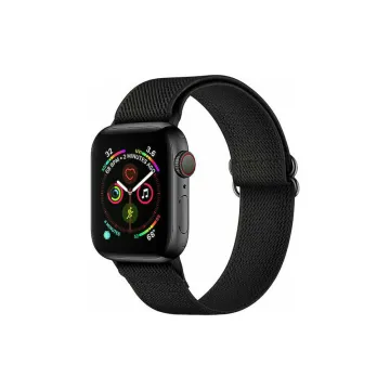 VOLTE-TEL VT101 ΛΟΥΡΑΚΙ ΡΟΛΟΓΙΟΥ ΣΥΜΒΑΤΟ ΜΕ APPLE WATCH 38/40/41/42mm ELASTIC BRAIDED NYLON BLACK