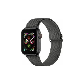 VOLTE-TEL VT101 ΛΟΥΡΑΚΙ ΡΟΛΟΓΙΟΥ ΣΥΜΒΑΤΟ ΜΕ APPLE WATCH 38/40/41/42mm ELASTIC BRAIDED NYLON GREY
