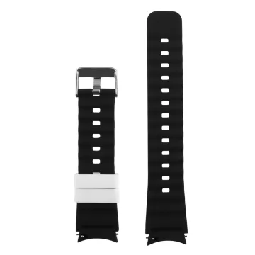 VOLTE-TEL VT117 ΛΟΥΡΑΚΙ ΡΟΛΟΓΙΟΥ ΣΙΛΙΚΟΝΗΣ SPORT SAMSUNG WATCH 6/6 CLASSIC/5/5 PRO/4/4 CLASSIC/3 WHITE-BLACK