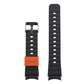 VOLTE-TEL VT117 ΛΟΥΡΑΚΙ ΡΟΛΟΓΙΟΥ ΣΙΛΙΚΟΝΗΣ SPORT SAMSUNG WATCH 6/6 CLASSIC/5/5 PRO/4/4 CLASSIC/3 ORANGE-BLACK