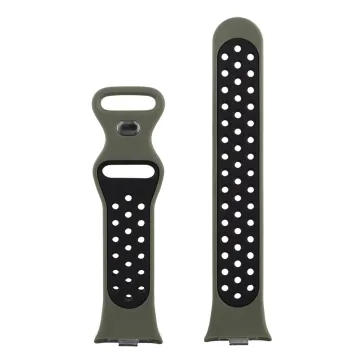 VOLTE-TEL VT129 ΛΟΥΡΑΚΙ ΡΟΛΟΓΙΟΥ ΣΙΛΙΚΟΝΗΣ XIAOMI REDMI WATCH 4/SMART BAND 8 PRO SPORT KHAKI-BLACK