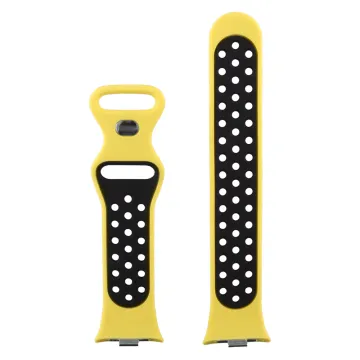 VOLTE-TEL VT129 ΛΟΥΡΑΚΙ ΡΟΛΟΓΙΟΥ ΣΙΛΙΚΟΝΗΣ XIAOMI REDMI WATCH 4/SMART BAND 8 PRO SPORT YELLOW-BLACK