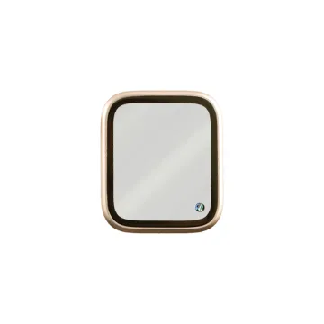 VOLTE-TEL ALUMINIUM TEMPERED GLASS APPLE WATCH 4/5/6/SE 40mm 3D CURVED 1.57in 0.30mm FULL COVER & INSTALLATION TOOL GOLD