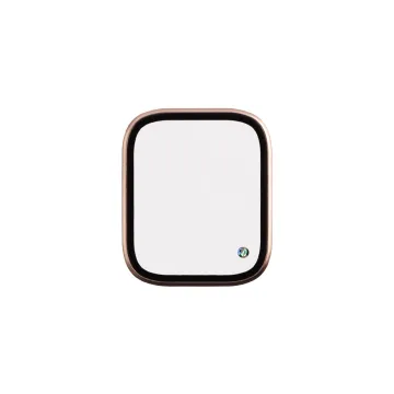 VOLTE-TEL ALUMINIUM TEMPERED GLASS APPLE WATCH 7/8/9 41mm 3D CURVED 1.69in 0.30mm FULL COVER & INSTALLATION TOOL GOLD