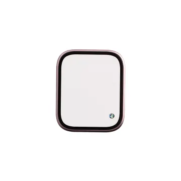 VOLTE-TEL ALUMINIUM TEMPERED GLASS APPLE WATCH 7/8/9 45mm 3D CURVED 1.9in 0.30mm FULL COVER & INSTALLATION TOOL PINK