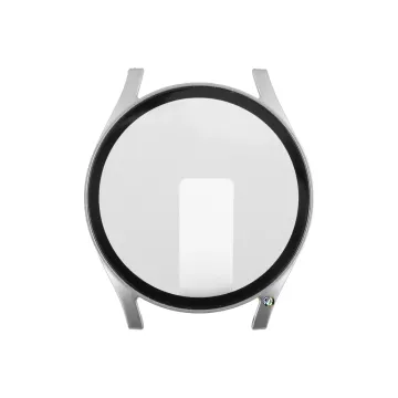 VOLTE-TEL PC EDGE COVER TEMPERED GLASS SAMSUNG WATCH 7 40mm 1.3in 9H 0.30mm WITH KEY 3D FULL GLUE FULL COVER SILVER