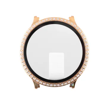 VOLTE-TEL PC EDGE COVER TEMPERED GLASS SAMSUNG WATCH 7 40mm 1.3in 9H 0.30mm WITH STRASS 3D FULL GLUE FULL COVER GOLD