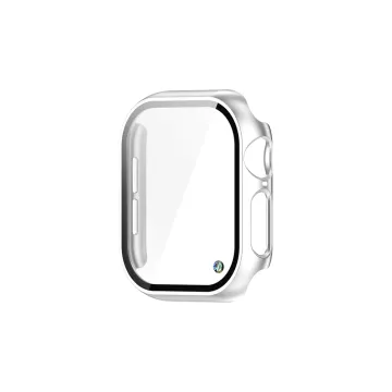 VOLTE-TEL PC EDGE COVER TEMPERED GLASS APPLE WATCH 10/ WATCH 11 42mm 1.77in 9H 0.30mm WITH KEY 3D FULL GLUE FULL COVER SILVER
