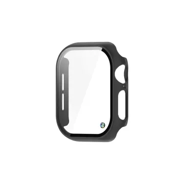 VOLTE-TEL PC EDGE COVER TEMPERED GLASS APPLE WATCH 10/ WATCH 11 46mm 1.96in 9H 0.30mm WITH KEY 3D FULL GLUE FULL COVER BLACK