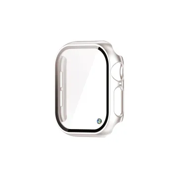 VOLTE-TEL PC EDGE COVER TEMPERED GLASS APPLE WATCH 10/ WATCH 11 46mm 1.96in 9H 0.30mm WITH KEY 3D FULL GLUE FULL COVER TITANIUM