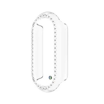 VOLTE-TEL PC EDGE COVER ΘΗΚΗ WATCH XIAOMI SMART BAND 9/9NF 1.62in 9H 0.30mm TRANSPARENT WITH STRASS