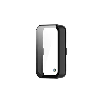 VOLTE-TEL PC EDGE COVER TEMPERED GLASS WATCH HONOR BAND 9 1.47in 9H 0.30mm WITH KEY 3D FULL GLUE FULL COVER BLACK