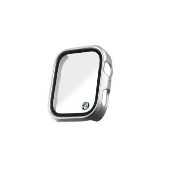 VOLTE-TEL PC EDGE COVER TEMPERED GLASS HUAWEI WATCH FIT 4 PRO 45mm 1.82in 9H 0.30mm WITH KEY 3D FULL GLUE FULL COVER SILVER