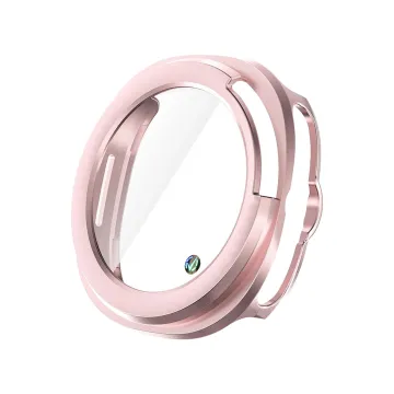 VOLTE-TEL PC EDGE COVER TEMPERED GLASS SAMSUNG GALAXY WATCH 8 CLASSIC 46mm 1.3in 9H 0.30mm 3D FULL GLUE FULL COVER ROSE GOLD