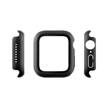 VOLTE-TEL PC EDGE COVER TEMPERED GLASS APPLE WATCH 42mm 1.65in 9H 0.30mm WITH KEY 3D FULL GLUE FULL COVER BLACK