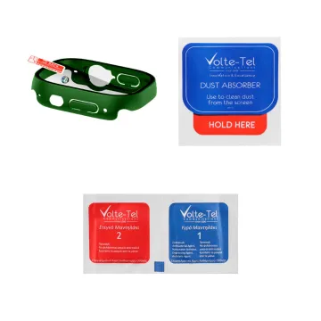 VOLTE-TEL PC EDGE COVER TEMPERED GLASS APPLE WATCH ULTRA/ULTRA 2 49mm 1.92in 9H 0.30mm WITH KEY 3D FULL GLUE FULL COVER GREEN