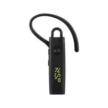 NSP BLUETOOTH HEADSET BN400 V5.0 IN EAR (2 ΣΥΣΚΕΥΩΝ) + HANGER CLIP FOR STRAP BLACK