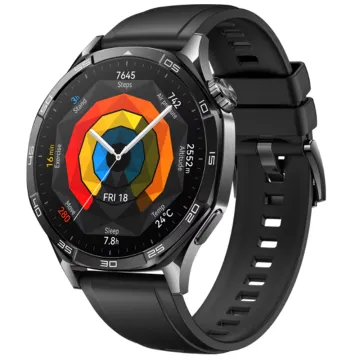 SMART WATCH HUAWEI GT 5 46MM 1.43in 55020DKM ΑΔΙΑΒΡΟΧΟ (BLACK FLUOROELASTOMER STRAP) GR