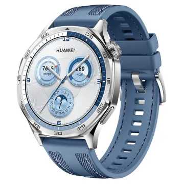 SMART WATCH HUAWEI GT 5 46MM 1.43in 55020DKH ΑΔΙΑΒΡΟΧΟ (BLUE WOVEN STRAP) GR
