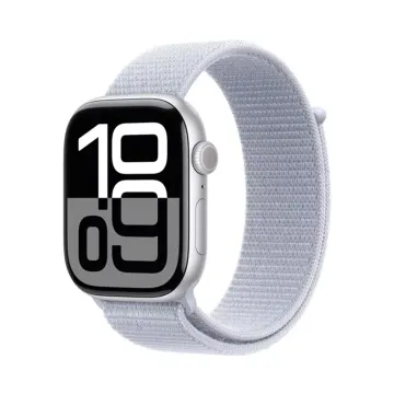 SMART WATCH APPLE WATCH SERIES 10 GPS 46MM 1.96in (MWWN3QF/A) SILVER ALUMINIUM CASE WITH BLUE CLOUD SPORT LOOP GR