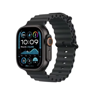 SMART WATCH APPLE WATCH ULTRA 2 GPS + CELLULAR 49MM 1.92in ( MX4P3GK/A) JET BLACK TITANIUM CASE WITH BLACK OCEAN BAND GR