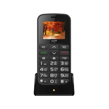 ΚΙΝΗΤΟ ΜΕ ΠΛΗΚΤΡΑ NSP 2000DS 2G 1.8in DUAL SIM 32MB/32MB RADIO-MP3/MP4 SOS BUTTON BLACK-SILVER + HANDS FREE GR
