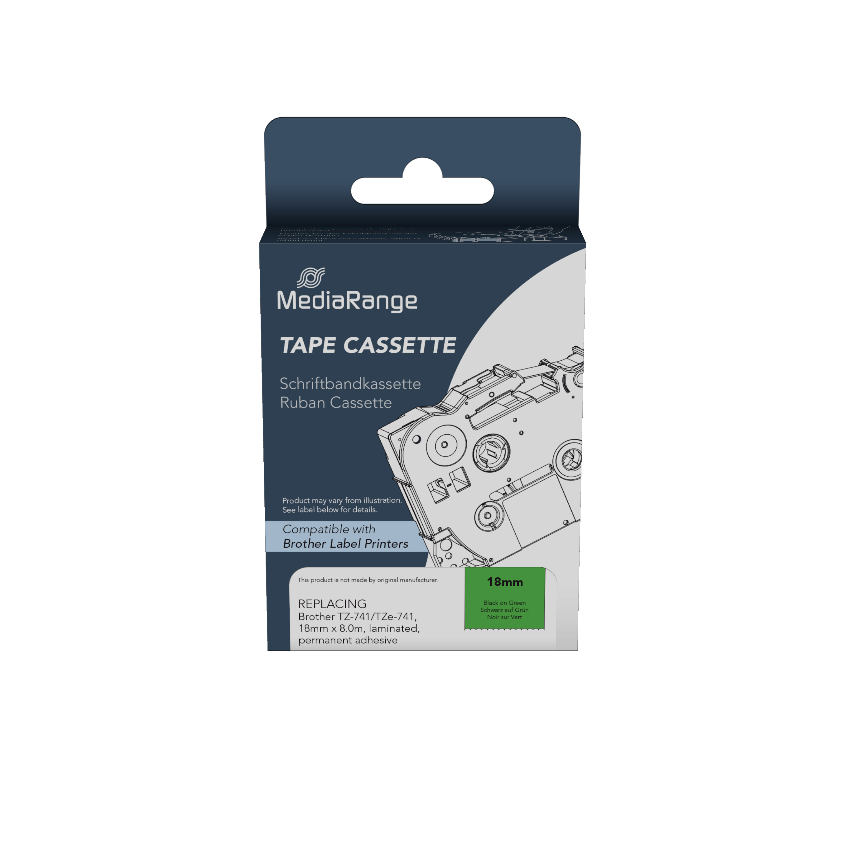 Ετικέτες Γενικής Χρήσης Mediarange (Brother DK-22210) 29mm, 30.48m, Black on White (MRBDK22210)