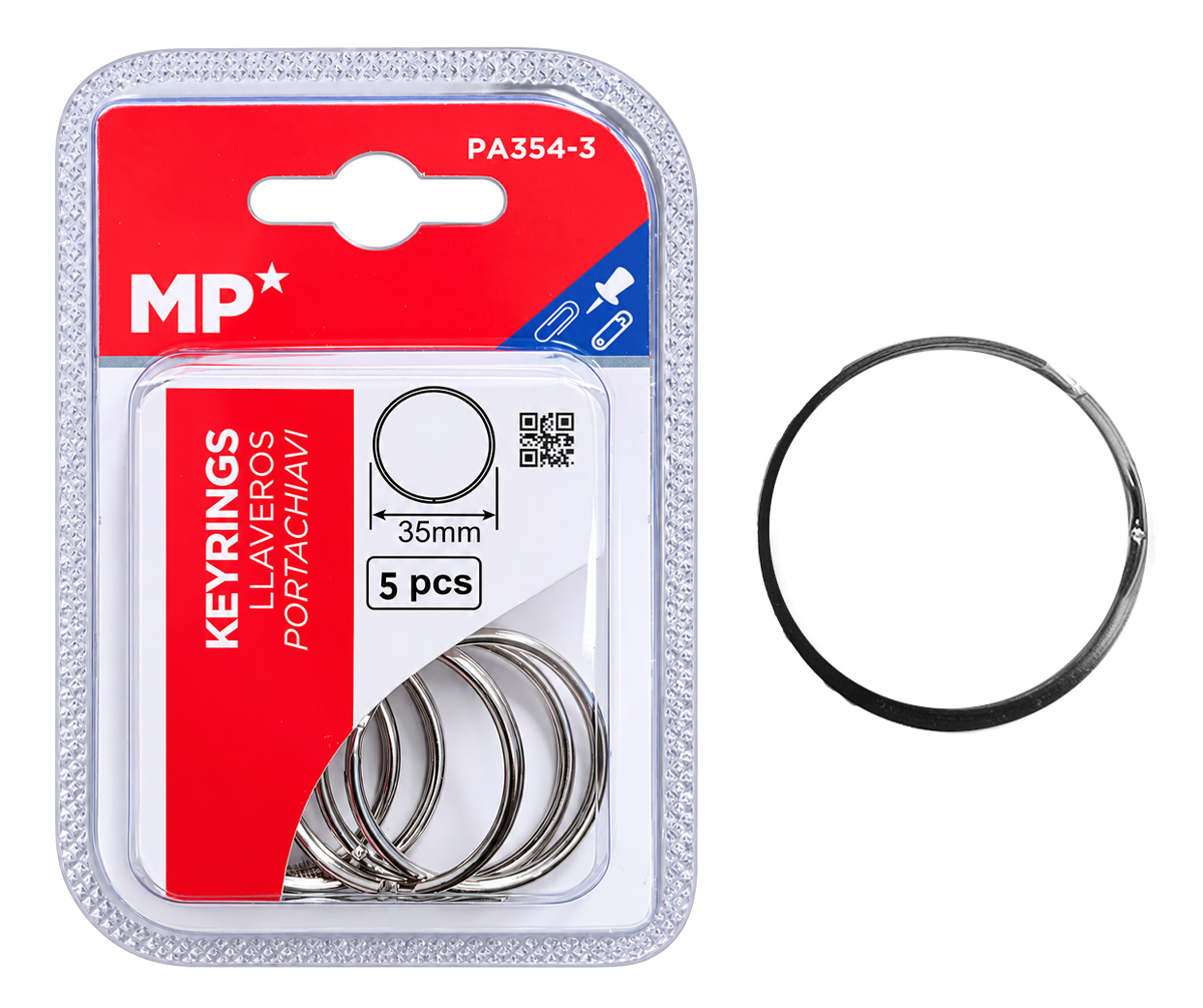 MP σετ μεταλλικοί κρίκοι κλειδιών PA354-3, 35mm, 5τμχ